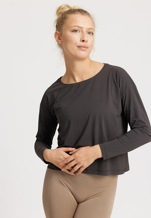 Rethinkit Vigga Tee Loose Shirt Top 0022 almost black