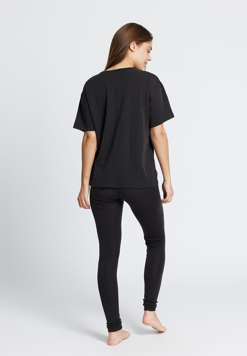 Rethinkit Wool Box Tee Mirja Jersey Tops and T-Shirts 0022 almost black